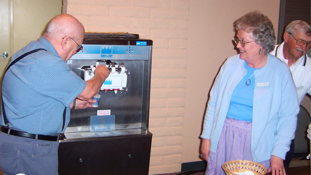 Seniors Enjoying Ice Cream